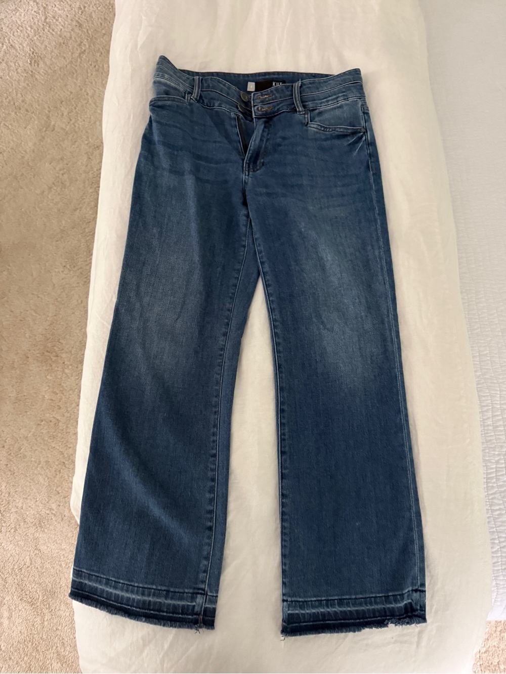 Kut from the Kloth Medium Blue Wide Leg Jeans